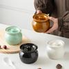 Single Serving Ceramic Stew Pot - Earthenware Double-Boiled Steamed Egg & Soup Pot with Lid, Ideal for Chinese Shaxian Snacks.