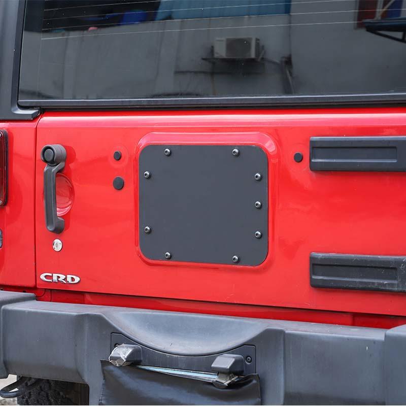 Reserveradträger-Füllplatte, Heckklappenstopfen, Entlüftungsplattenabdeckung mit langlebigem Gummistopfen-Set für Jeep Wrangler JK & JKU 2007–2017