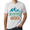 Homme Graphique Tee Shirt Graphic T Shirt Wilderness QUEBEC White Smoke