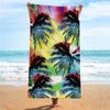Vibrant Gradient Coconut Silhouette Beach Towel Quick Dry Microfiber Bath 70x140cm