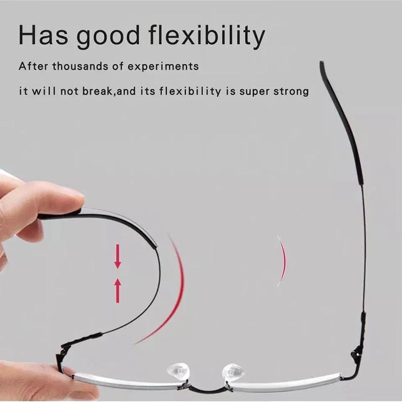 Sightto Progressive Glasses Multifocal Lens Bifocal Reading Anti Blue Light Prescription Titanium Frame