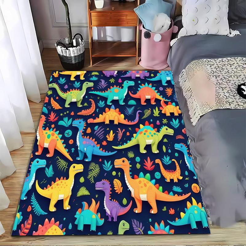 Bunte Bodenmatte mit Dinosaurier-Design, geeignet als rutschfeste Matte für das Wohnzimmer oder das Sofa im Schlafzimmer