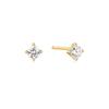 Solitaire 925 Silver Stud Earrings E057-01G.