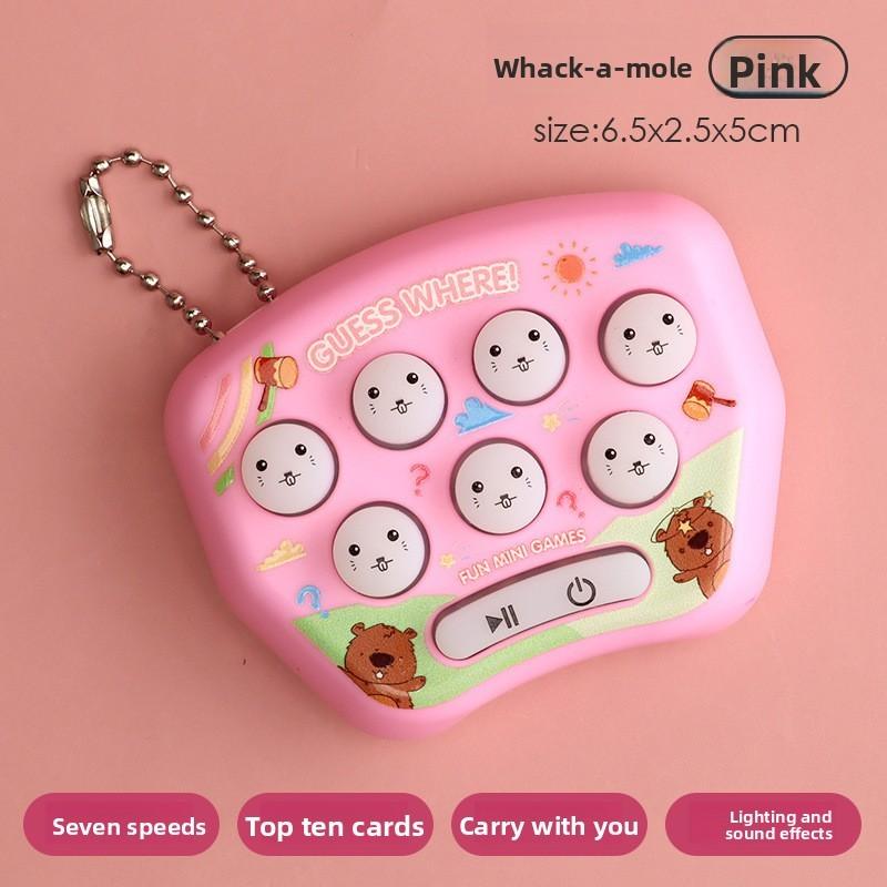 Mini Whack A Mole Game Keychain With Sound Effects For Kids And Stress Relief