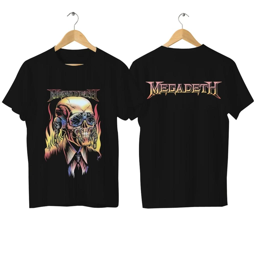 Men T-shirts Megadeths T Shirt Casual Rust in Peace T-shirt Graphic Oversized Sports Tees Tops Breathable Comfortable Streetwear