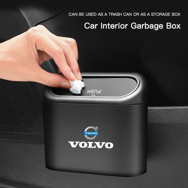 Car Hanging Storage Box ABS Pressing Type Trash Car Accessories For Volvo Xc60 Xc90 V40 V60 S60 V50 V90 S80 C40 XC40 V70 XC70