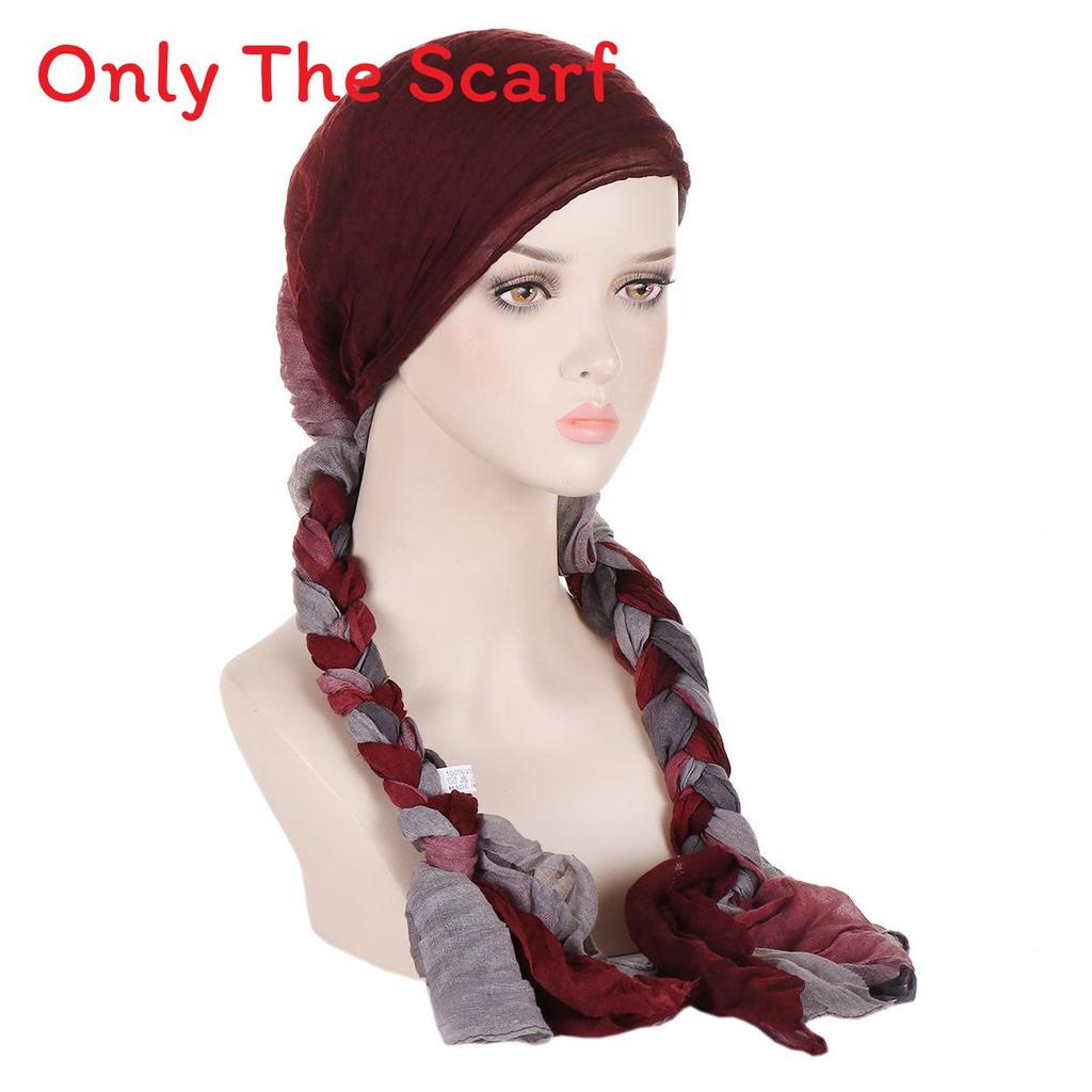 Fashion Womens Knitted Braid Headscarf With Breathable Polyester For Casual Wear