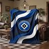 Flanelová deka Hamburger SV Football Print Měkká teplá přehozová deka na pohovku postel pro domácí kancelář ložnici
