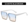 Personalized Square Outdoor Sunglasses Minimalist Sunmmer Gradient Lens Sunglasses Women UV Resistant Sunshade Sunglasses