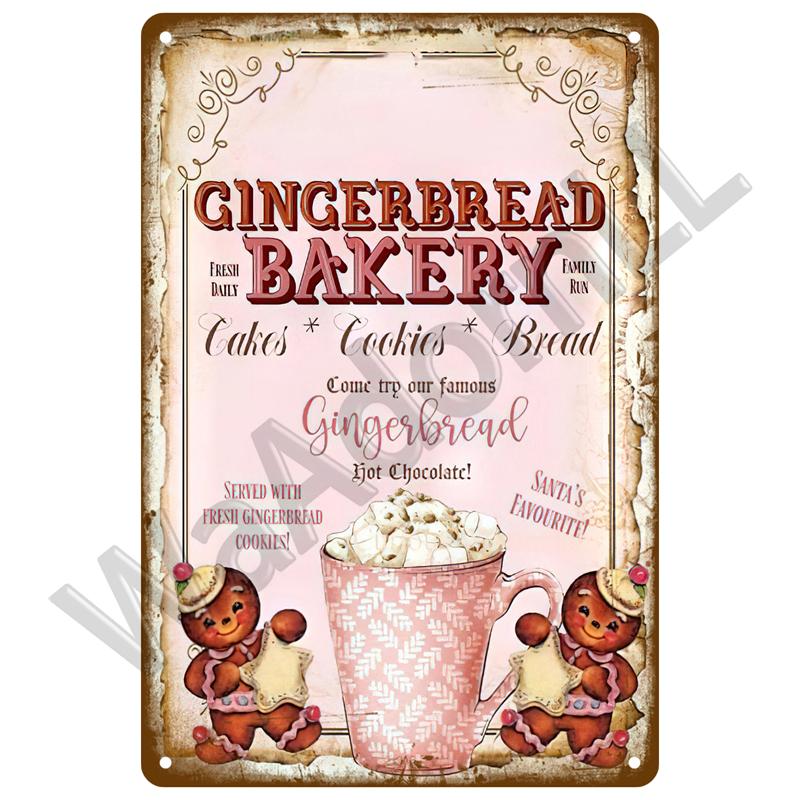 Vintage Wall Posters Plaque Painting Art Decor Accessories Retro Diner Tin Sign Poster Metal Sign Decorative Wall Plate Kitchen