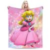 Princess Peach Lovely Flannel Throw Blankets Super Marioo Blanket for Sofa Travel Super Warm Quilt