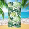 Watercolor Tropical Monstera Palm Leaf Beach Towel Soft Quick Dry Sand Free Towel for Beach Pool Travel Yoga Daily