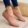 Women Loafers Retro Pointed Toe Suede Flat Shoes Summer Slip On Casual Shoes Female Feetwear Zapatos De Mujer Plus Size 35-43