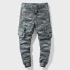 Men's Fashionable Camouflage Retro Multi-Pocket Cuff Overalls