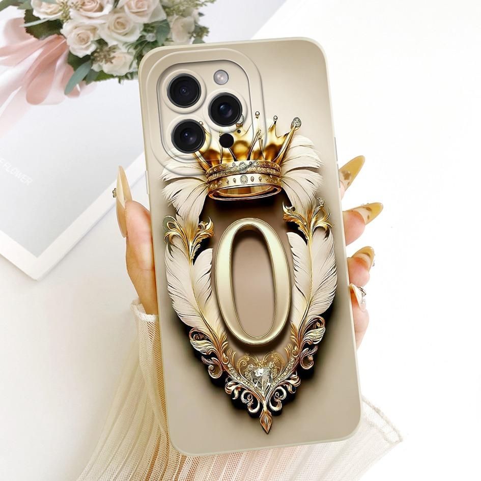 Case For iPhone 13 Pro Max Cover Luxury Letter Crown Camera Protection Couple Phone Case For iPhone 13 Pro Cover iPhone13 Bumper