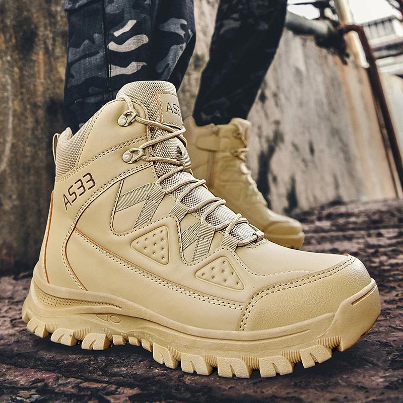 Men Tactical Boots Breathable Waterproof Climbing Shoes Outdoor Military Size Boot Male Ankle Plus Motorcycle Brand Hiking Shoes