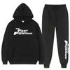 Nou în Set de hanorace Îmbrăcăminte Îmbrăcăminte sport Marca de modă Pulover imprimat cu litere Trening 2 piese Outfits pentru femei