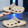Comfortable Fit New Men Slide Shoes Summertime Clogs For Men Outside Slide Soft Beach Footwear Male Summertime Sandal Shoes