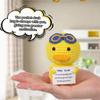 Handmade Knitted Positive Duck Doll Ornament Home Room Decor Funny Glasses Duck Crochet Doll With Card Christmas Party Gifts