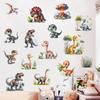 Cute Dinosaur Self Adhesive Waterproof Wall Stickers for Living Room Bedroom Home Decor