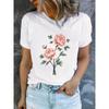Women'S Summer Short-Sleeve Printed T-Shirts, Fashionable And Casual, Machine-Washable Comfortable Fit 2D Flat Printing