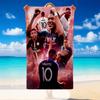 Quick Dry Beach Towel Kylian Mbappe Pattern, Lightweight Absorbent Towel for Pool Beach Vacation Use
