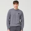 HENRY STUART Men'S Solid Knit Sweater Grey