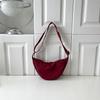 Minimalist Crescent Crossbody Bag Zip Casual Shoulder Handbag Versatile Daily Sports Tote