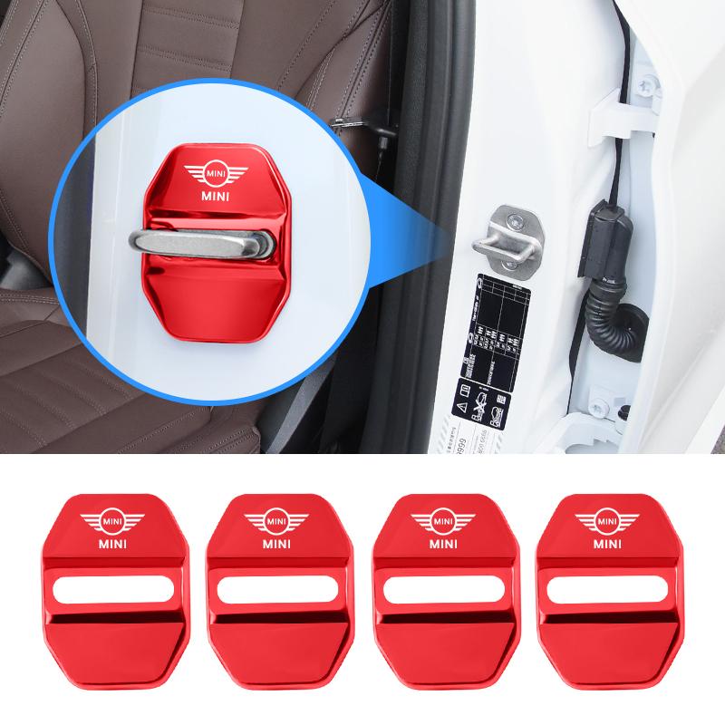 4pcs Car Door Lock Cover Antirust Protective Cap For MINI Cooper JCW Countryman Clubman Cabrio Paceman Coupe Roadster Clubvan Btrme66