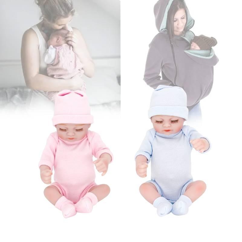 Baby-Puppe Miniatur Realistisch Wasserdicht Silikon und Stoff Für das Badespiel