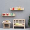 Miniature Dollhouse Storage Rack Doll Furniture 1:12 Miniature Wooden Wall Cabinet  Living Room