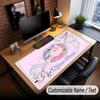 Tapis de Souris Large Personnalisé avec Nom, Tapis de Bureau Étendu Kirby Doux Antidérapant Pour Bureau à Domicile