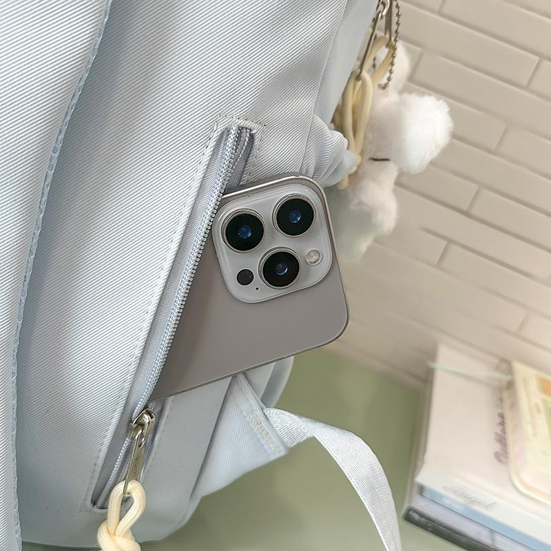 Schulranzen für Mittelschülerinnen, Farbblock-Computerrucksack, große Kapazität, Buchrucksack