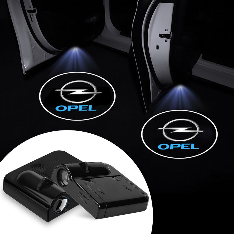 2Pcs Car Door Emblem Light LED Welcome Lamp Wireless Laser Projector For Opel Adam Ampera Corsa Insignia Karl Rocks-e Astra New Energy