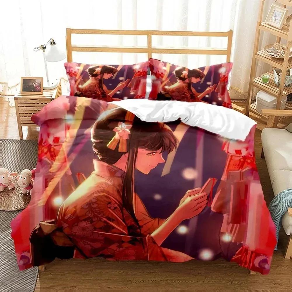Anime Spy × Family Anya Juego de Cama Niños Niñas Tamaño Twin Queen Funda Nórdica Funda de Almohada Cama Niños Adultos Moda Textil para el Hogar