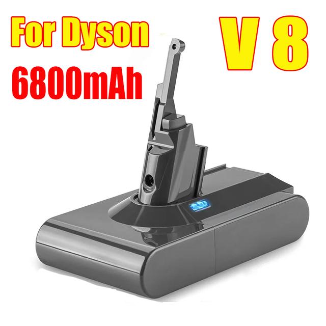 For Dyson V8 21 .6v 6800mah Replacement Battery For Dyson V8 Absolute Cord -Free Vacuum Handheld Vacuum Cleaner Dyson V8 Battery