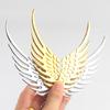 1pair Car Auto Motorcycle Body Sticker 3D Eagle Angel Wings Badge Style Metal Aluminum Decals Silver/Gold Exterior