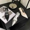 Fashion New Style Luxury Women's High Heels Sandals Pointed Toe Shoes Sexy Slingback Trend Designer Dress Pumps Sandals Zapatos Mujer
