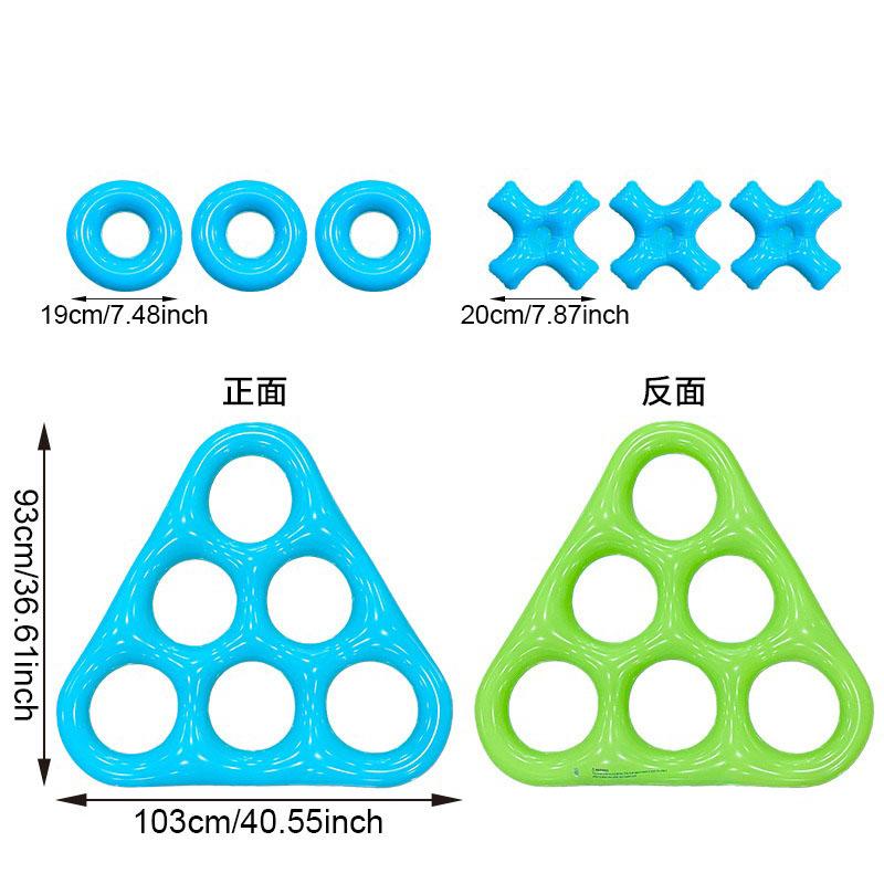 Summer Pool New Hexagonal Inflatable Pvc Pool Ring Toss Game Throwing Interactive Toy For Summer Water Competitive Play