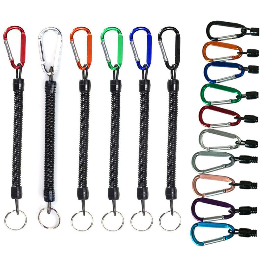 Instrument pentru unelte Coarda elastică de primăvară Breloc telefon anti-pierdere Carabinier de camping Snur de pescuit portabil