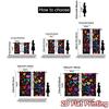 Set Of 2 Flat Printing Curtains Without Rod Vibrant Blossoms Popular Fabric Curtain Sheer Polyester Machine Washable