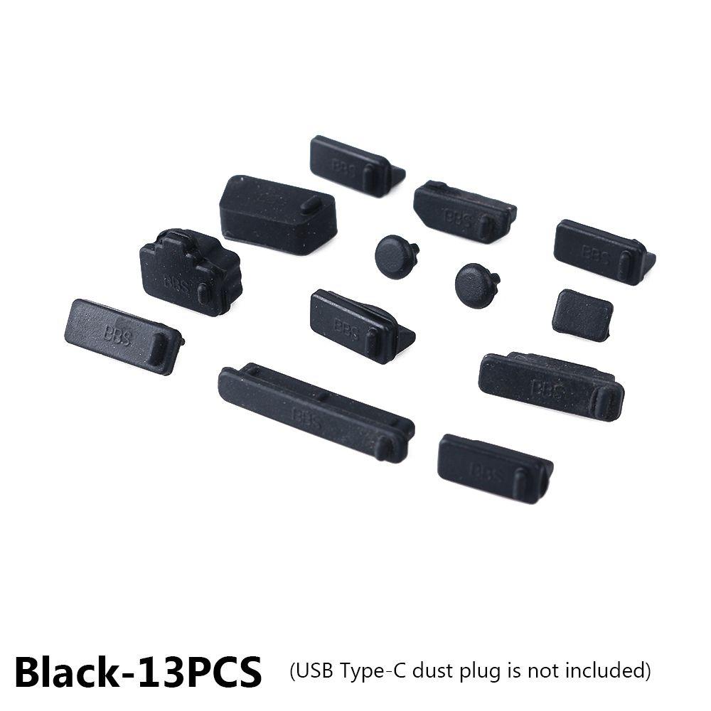 13pcs Silicone HDMI RJ45 Interface Dustproof Cover USB Type-C Port Laptop Anti Dust Plug Stopper