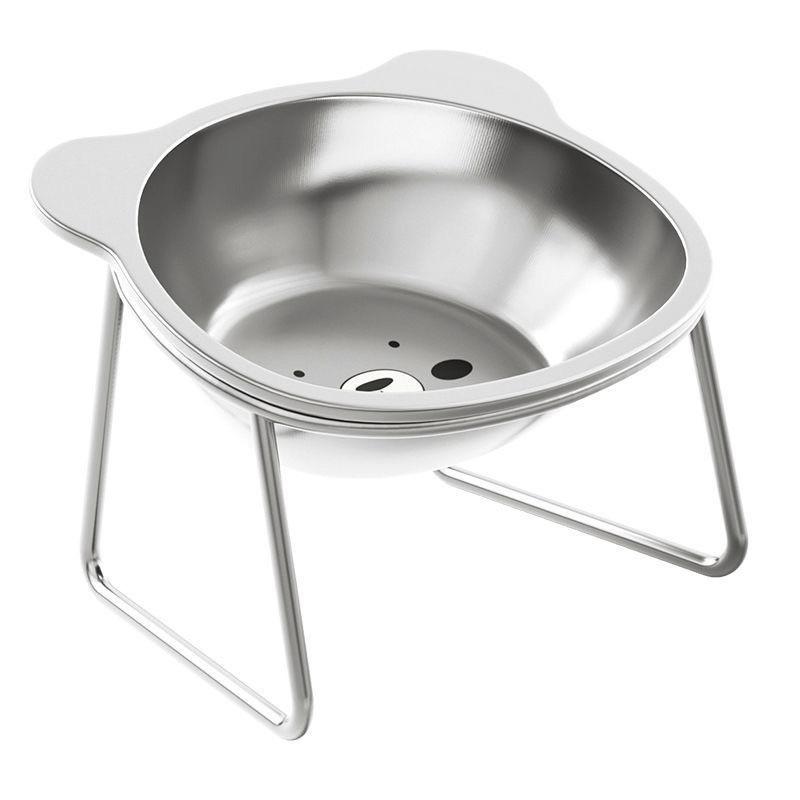 Gamelles pour chat en acier inoxydable surélevées pour soulager la fatigue des moustaches, Assiettes pour chat, Gamelles d'eau pour animaux de compagnie, Gamelles pour chatons, Gamelles pour animaux de compagnie pour chats, Gamelles pour nourriture
