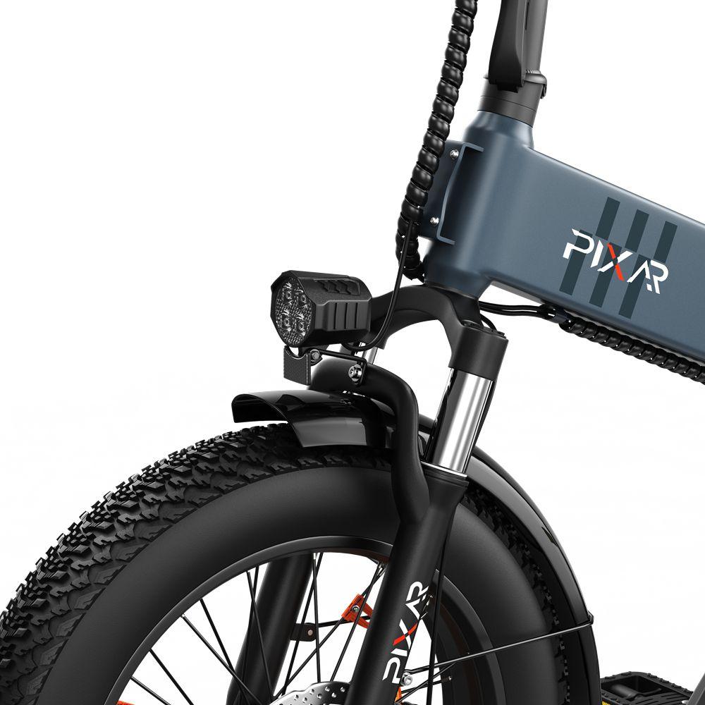 Elektrický bicykel Pixar F2 250W Motor 20"x4.0" Pneumatika Skladací mestský e-bike 7 Rýchlostí Dvojité kotúčové brzdy 48V 15Ah Predná vidlica Odpruženie