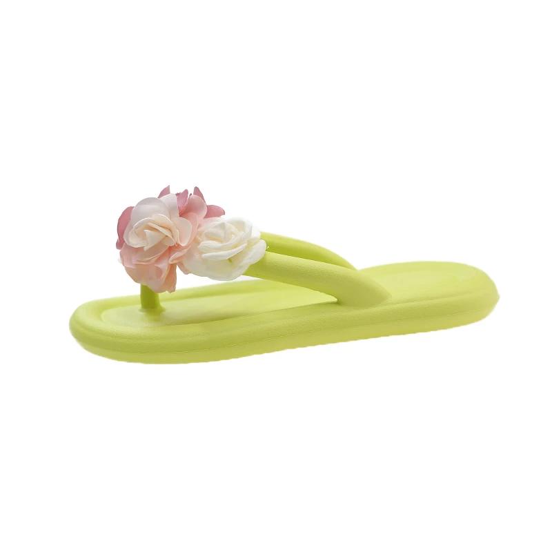 Summer Flat Shoes for Women Fashion Flower Women's Casual EVA Slippers New Outdoor Slip On Light Women's Platform Flip Flops
