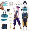 K-Pop Huntrix Zoey Cosplay Kostüm Perücke Dämonenjäger Kostüm Requisite Kunai Rollenspiel Bühnenkleidung Halloween Mädchengruppenuniformen