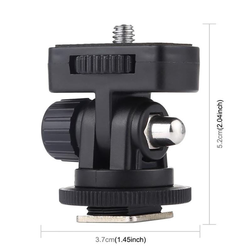 Adaptador de montagem em tripé de sapata fria com rosca de parafuso de 1/4 de polegada Adaptador de montagem em câmera