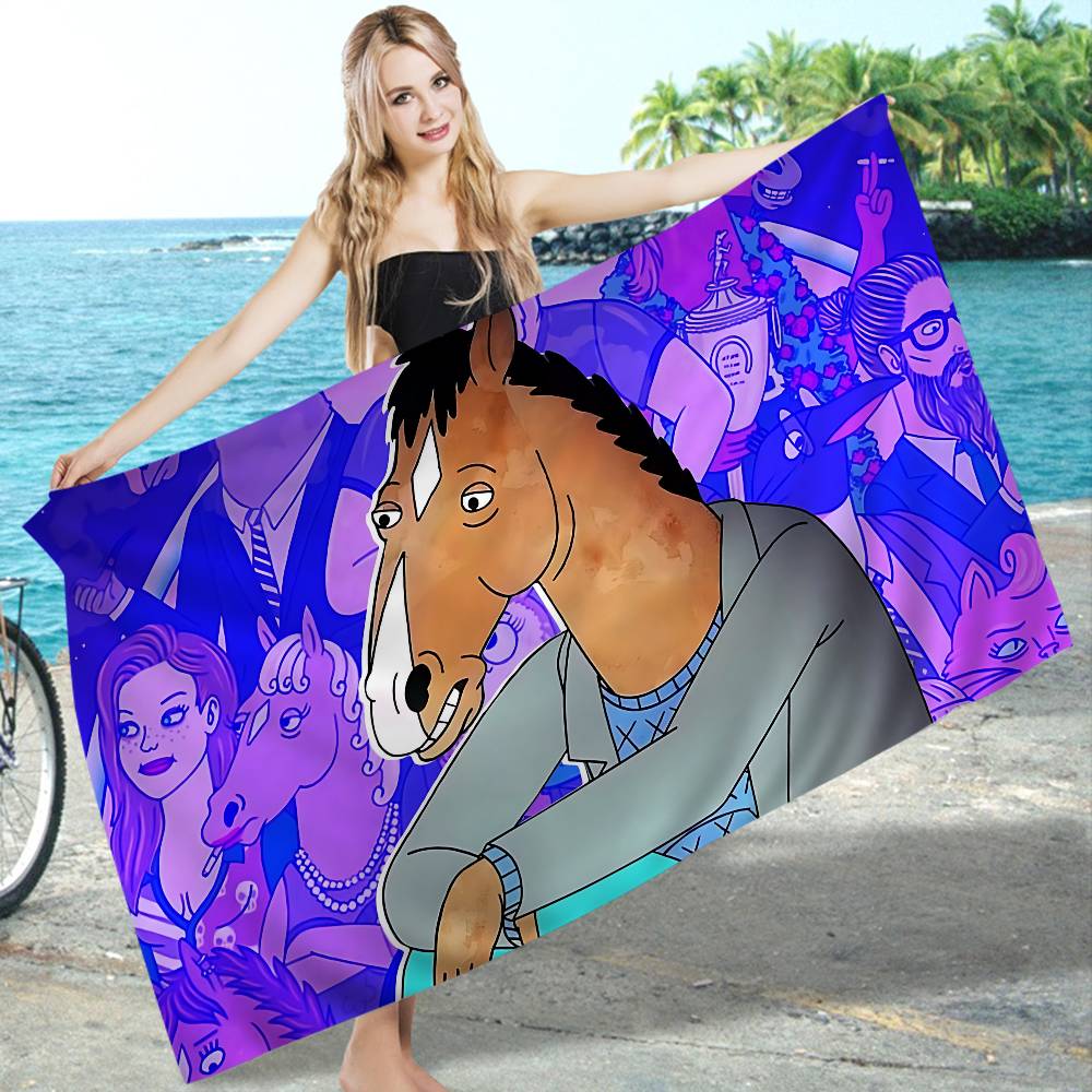 Animation B-BoJack H-Horseman Microfiber Beach Towel Absorbent Quick Dry Soft Yoga Swimming Resort Mountain Climbing Towel