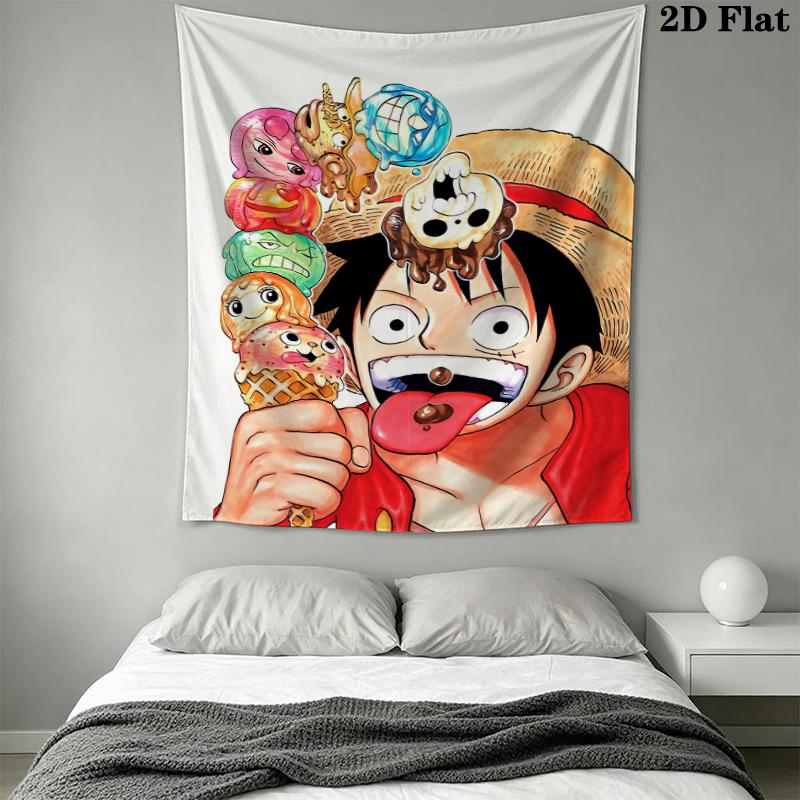 One Piece Wandteppich Ästhetisches Wandbehang Gedruckter Stoffdecke Dekorative Wandteppiche für Schlafzimmer Wohnzimmer Heimdeko