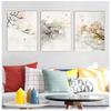 Noua cerneală chinezească Abstracție florală Artă de perete Imprimare Poză Pânză Pictură Poster pentru camera de zi Fără înrămare Fără cadru